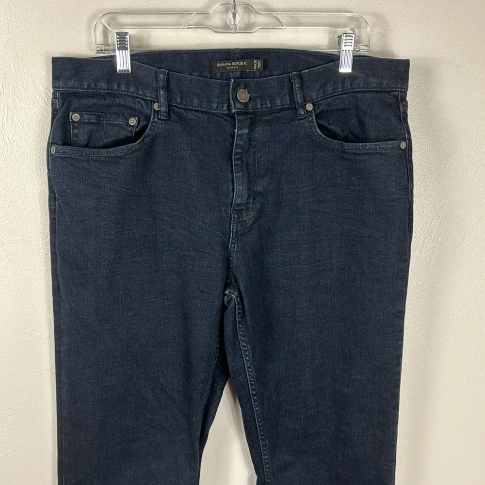Banana Republic Denim Jeans Men's‎ Slim 32 Blue Stretch 5-Pocket EUC